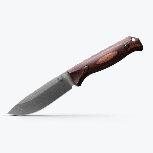 Coltello Saddle Mountain Skinner in legno stabilizzato con punta a goccia