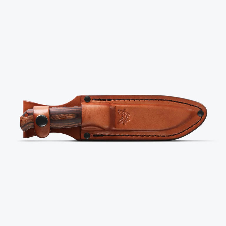 Coltello Saddle Mountain Skinner in legno stabilizzato con punta a goccia