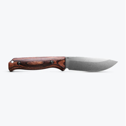 Coltello Saddle Mountain Skinner in legno stabilizzato con punta a goccia