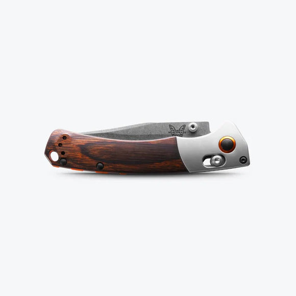 Coltello pieghevole Mini Crooked River Grigio Alluminio Legno Clip-Point