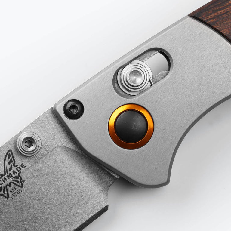 Coltello pieghevole Mini Crooked River Grigio Alluminio Legno Clip-Point