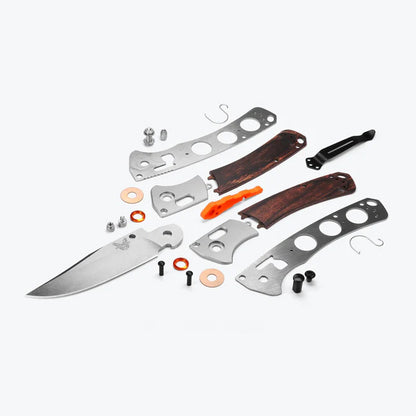 Coltello pieghevole Mini Crooked River Grigio Alluminio Legno Clip-Point