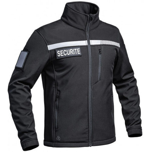 A10, Softshell Jacke SECU-ONE SECURITE HV-TAPE, black