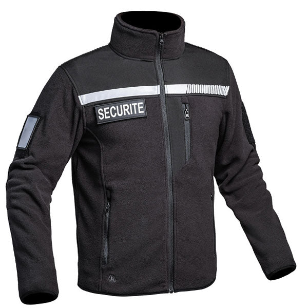 Fleecejacke SECU-ONE SECURITE HV-TAPE, black