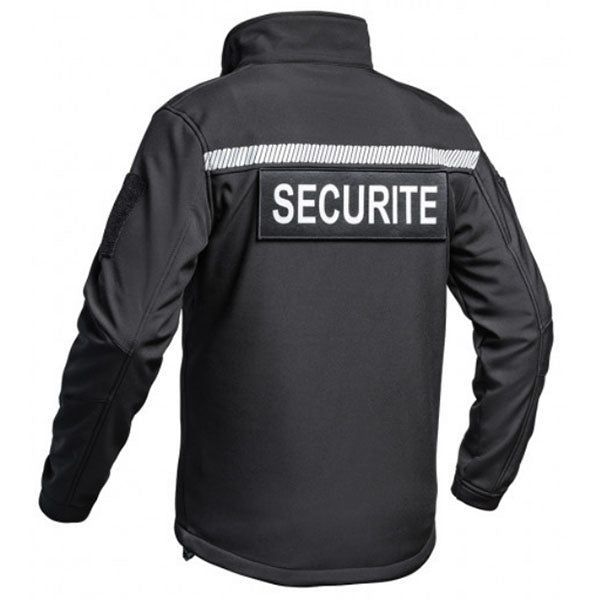 A10, veste softshell SECU-ONE SECURITE HV-TAPE, noir
