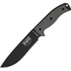 Coltello da sopravvivenza MODELLO 6, parzialmente seghettato, nero