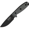 Coltello da sopravvivenza MODELLO 3 STANDARD EDGE, levigatura liscia, grigio/nero 