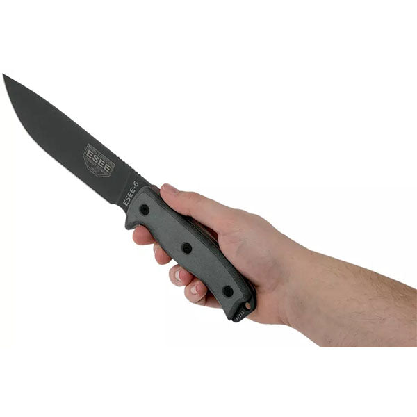 Survivalmesser MODEL 6 TACTICAL GRAY, Glattschliff