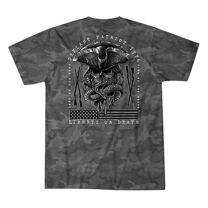 T-shirt DEFIANT SKETCH, grigio mimetico