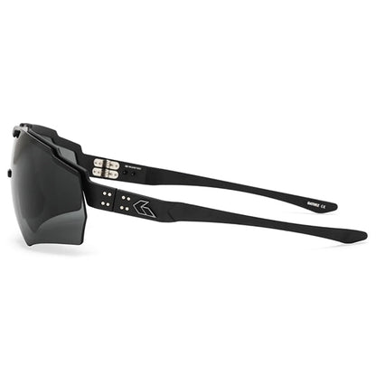 GATORZ Occhiali da sole BLASTSHIELD BALLISTICS (Nero Cerakote/Fumo con Antiappannamento)