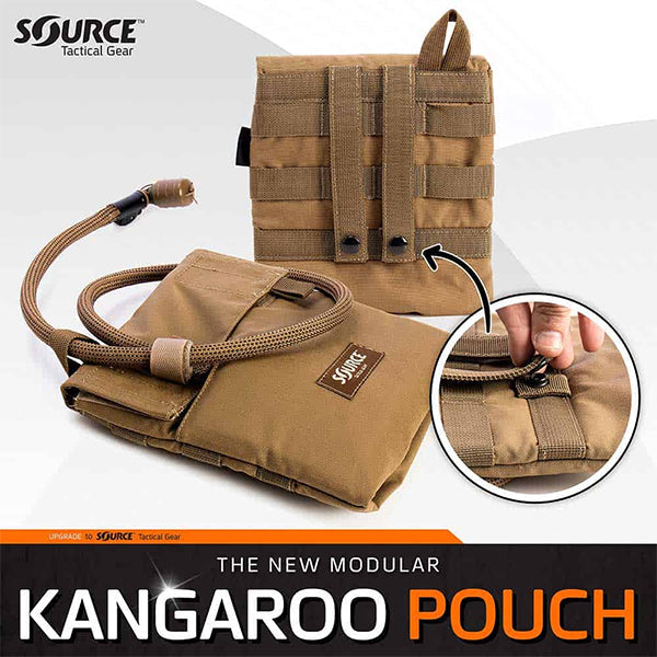 Sac d'hydratation tactique KANGAROO 1L, noir