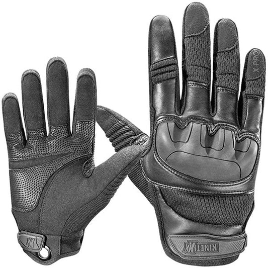 KINETIXX, taktischer Einsatz-Handschuh X-PRO mit Knöchelprotektor, black 