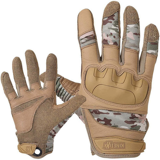 KINETIXX, taktischer Einsatz-Handschuh X-PRO mit Knöchelprotektor, camouflage 
