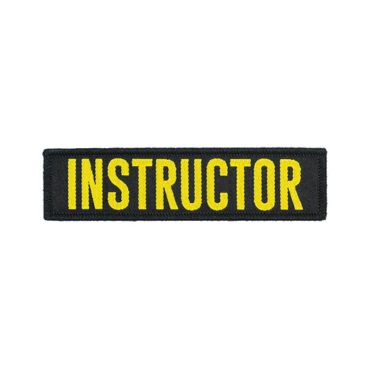 Badge Velcro INSTRUCTEUR, 25x100mm, jaune