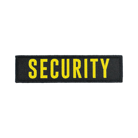 Badge in velcro SECURITY, 25x100mm, giallo