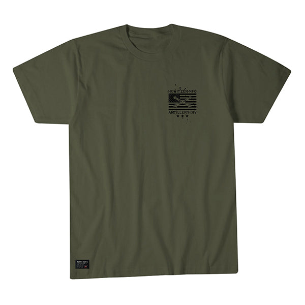 HOWITZER, T-Shirt ARTILLERY DIVISION, surplus green