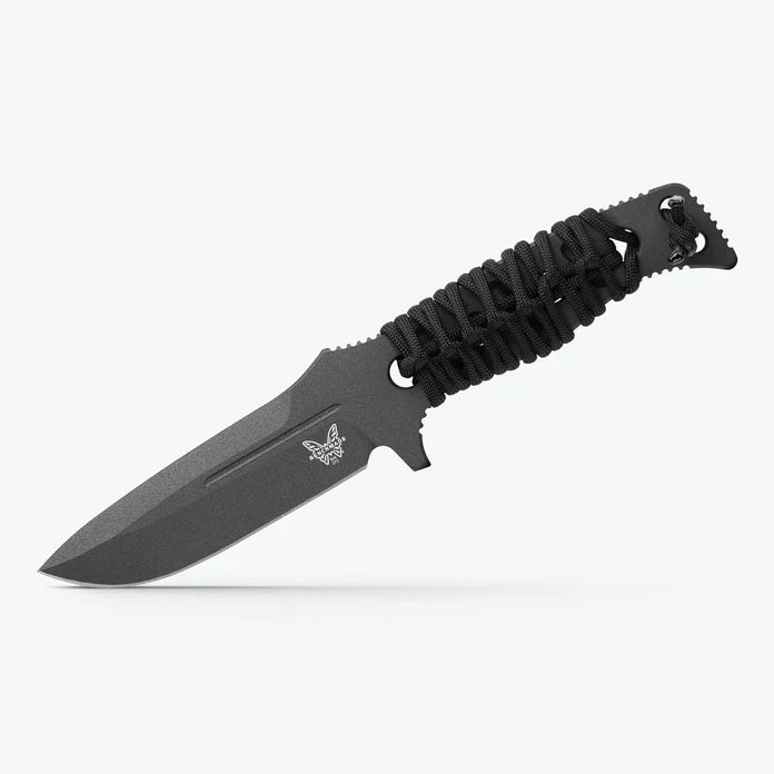 Coltello fisso Adamas Paracord nero Drop Point