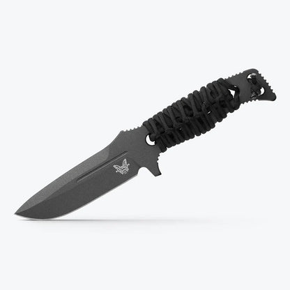 Coltello fisso Adamas Paracord nero Drop Point