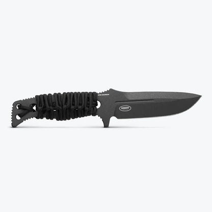 Coltello fisso Adamas Paracord nero Drop Point
