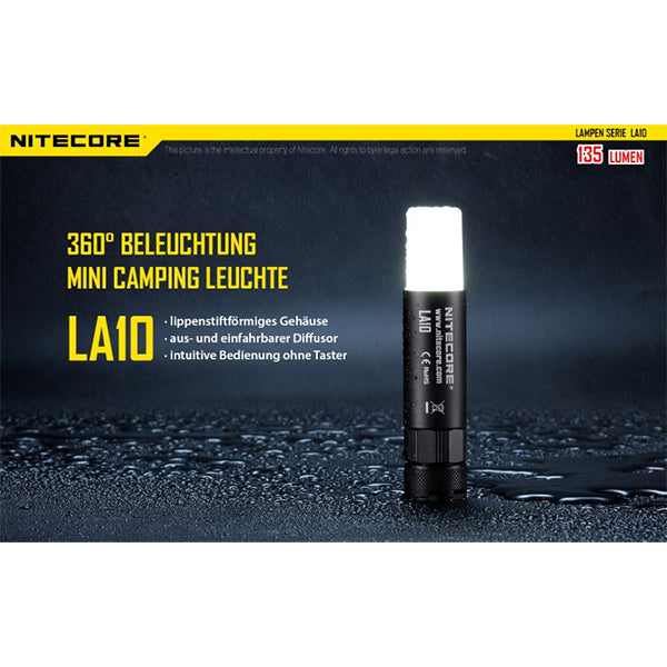 LED-TASCHENLAMPE LA10 - 135 Lumen (ohne Batterie)