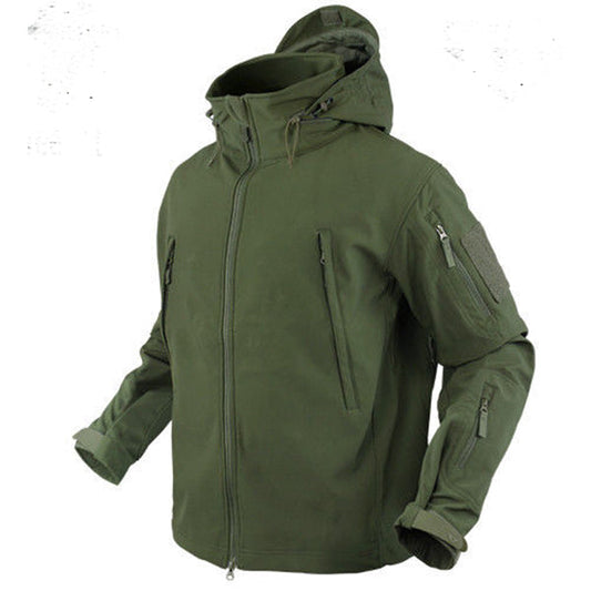 CONDOR OUTDOOR, veste softshell SUMMIT 602, vert olive (avec capuche)