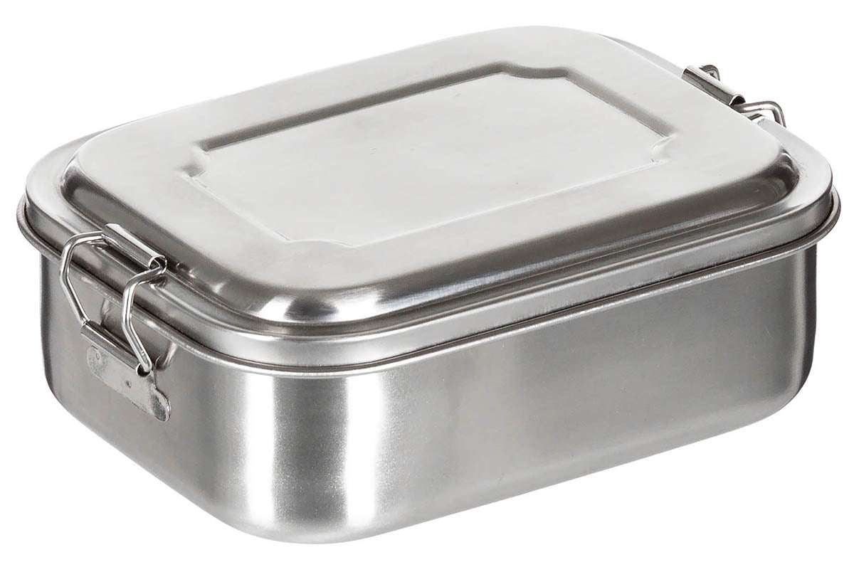 Lunchbox, Edelstahl,  ca. 16 x 13 x 6,2 cm