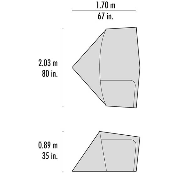Rucksackzelt HUBBA GEAR SHED, gray