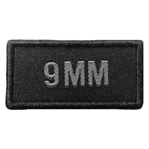 Patch 9MM gestickt, Schwarz