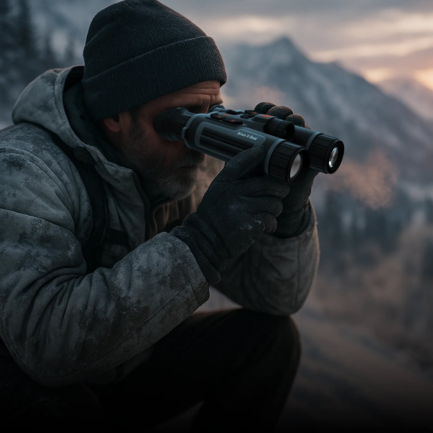 Jumelles multispectrales Binox-6 Dual 256x192, 6-48, 4 en 1 avec télémètre laser