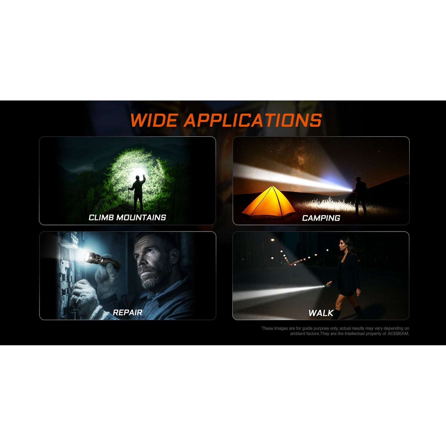 LED-Taschenlampe EC90, 4'300 Lumen (inkl. Akku)