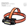 Lampada frontale H35, 2.600 lumen (batteria inclusa)