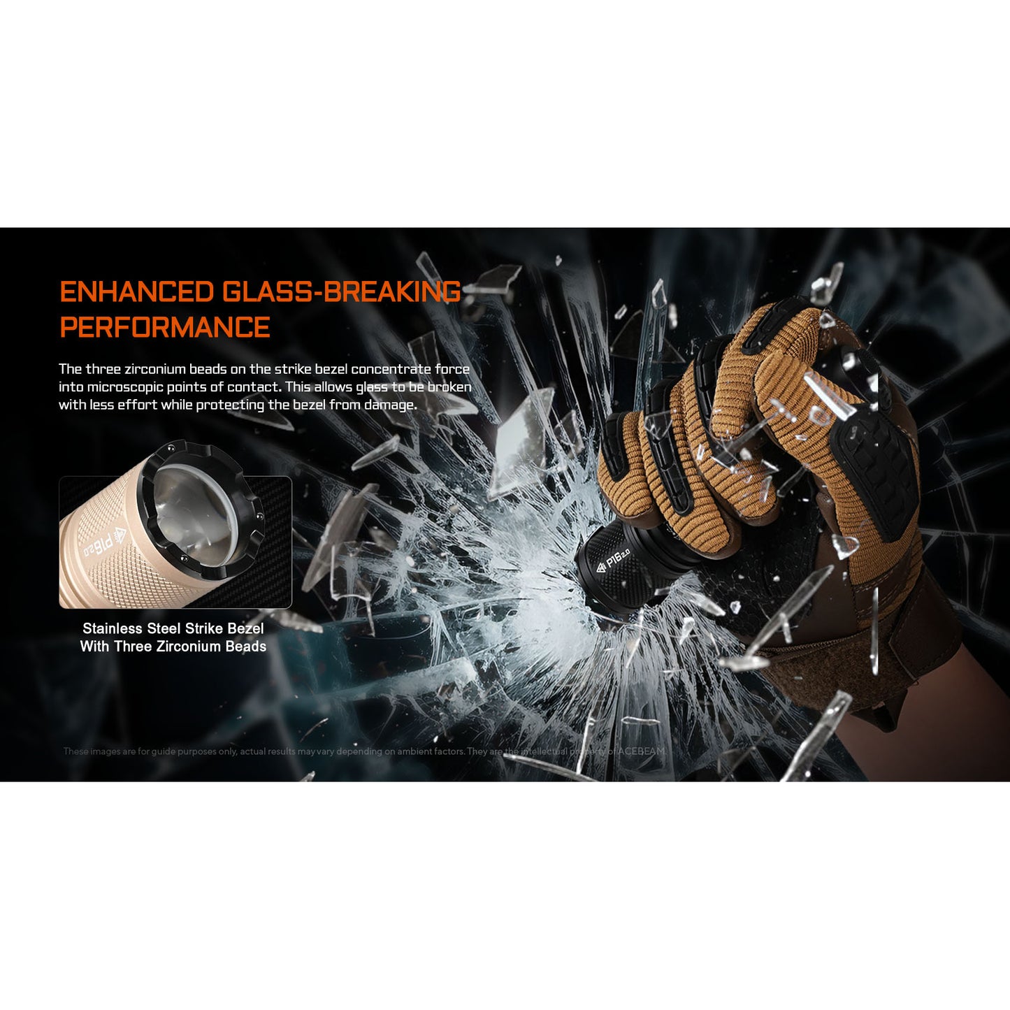 Taktische LED-Taschenlampe P16 2.0, 3'000 Lumen (inkl. Akku)