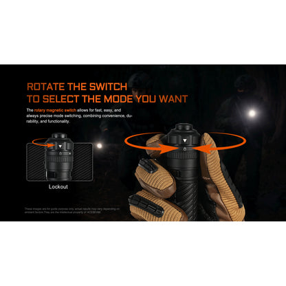 Taktische LED-Taschenlampe T37, 4'000 Lumen (inkl. Akku)