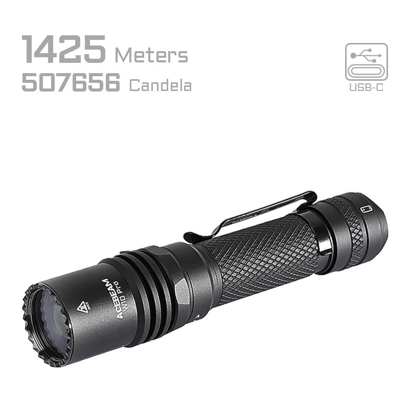 Lampe torche tactique LEP W10 PRO, 750 lumens (batterie incluse)