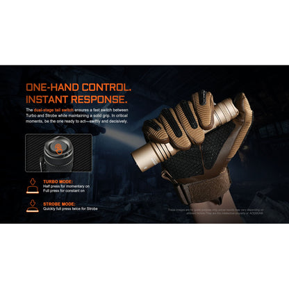 Lampe torche tactique LEP W10 PRO, 750 lumens (batterie incluse)