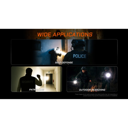 Lampe torche tactique LEP W10 PRO, 750 lumens (batterie incluse)