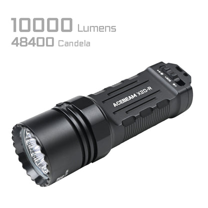 Taktische LED-Taschenlampe X20-R LUXEON, 10'000 Lumen (inkl. Akkus)