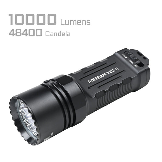 Taktische LED-Taschenlampe X20-R LUXEON, 10'000 Lumen (inkl. Akkus)