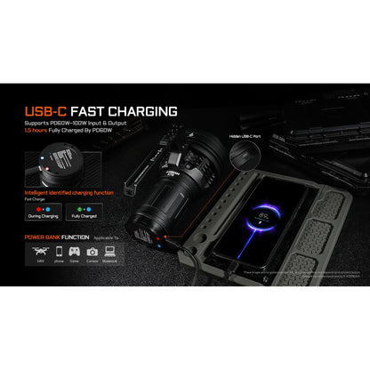 LED-Taschenlampe X75, 80'000 Lumen (inkl. Akku)