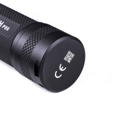 Taktische LED-Taschenlampe P86, 1'600 Lumen & Schrillalarm (inkl. Akku)