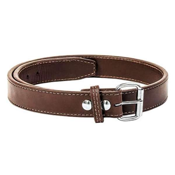 CEINTURE DE FUSIL, ceinture en cuir robuste 14 oz CEINTURE DE FUSIL EN CUIR, âme en acier, marron