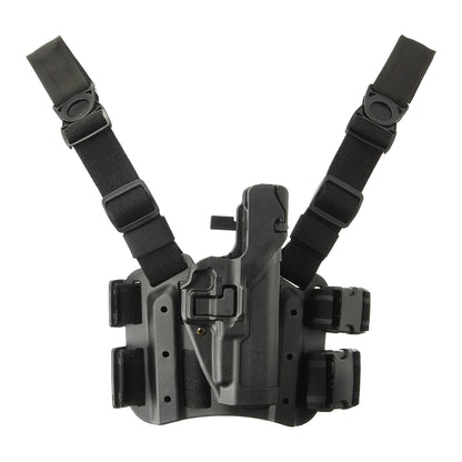 FONDINA PER PISTOLA SERPA TACTICAL LIVELLO III NERA, MANO DESTRA