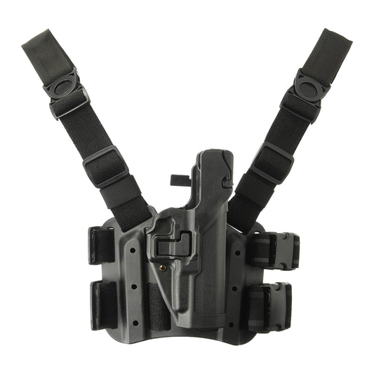 FONDINA PER PISTOLA SERPA TACTICAL LIVELLO III NERA, MANO DESTRA
