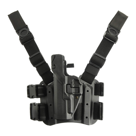 FONDINA PER PISTOLA SERPA TACTICAL LIVELLO III NERA, MANO SINISTRA