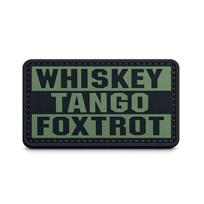 Morale Patch WHISKEY TANGO FOXTROT (Green/Black)