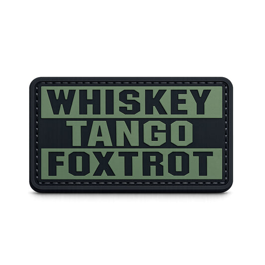 Morale Patch WHISKEY TANGO FOXTROT (Green/Black)