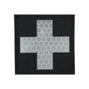 Morale Patch Klettabzeichen MEDIC CROSS reflective/Laser - white/black