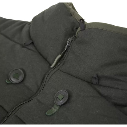 Giacca da caccia in loden e sezione del piede in pelliccia sintetica