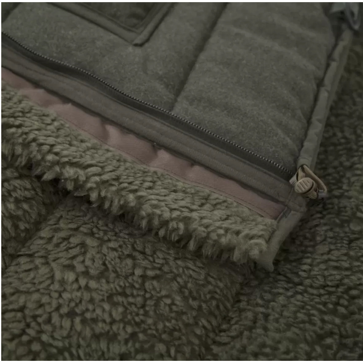 siège de chasse en loden, fourrure