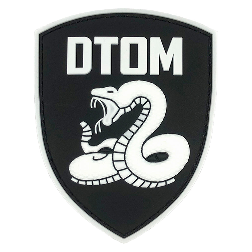Morale Patch Klettabzeichen DON'T TREAD ON ME - black
